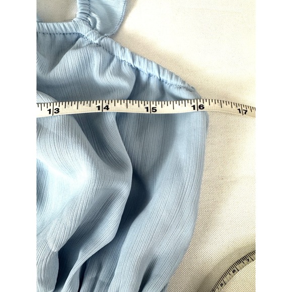 Milkmaid Dress Medium Light Blue Ruffle Peasant Cottagecore Fairy Whimsy Spring - Picture 3 of 9